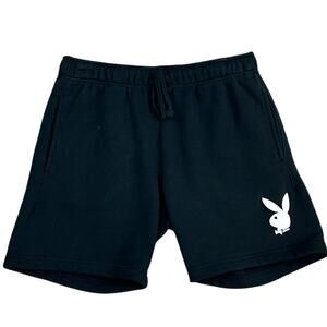 PLAYBOY BY PACSUN Black Sweat Shorts Small EUC